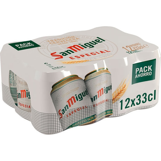 Cerveza San Miguel 12x33cl Pack de latas