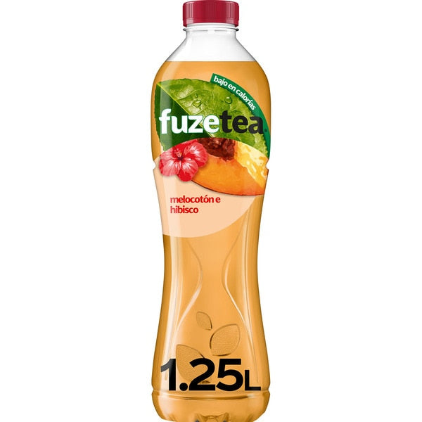 Refresco Te Fuze melocoton e hibisco 6x1,25l