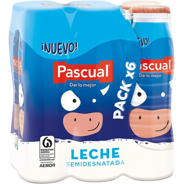 Leche Pascual Semi Desnatada 6x 188ml