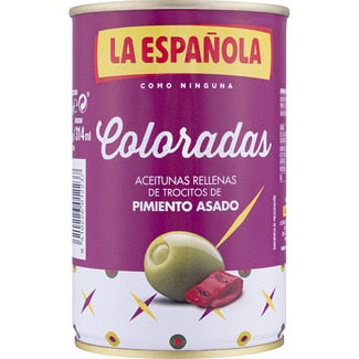 Aceitunas rellenas pimiento asado La Española 130g