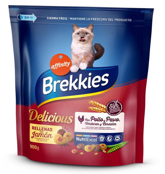 Comida gato Brekkies Delicius Ave 900g