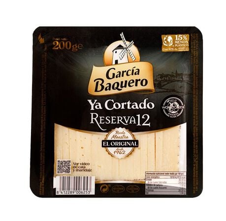 Queso ya cortado reserva Garcia Baquero 200g