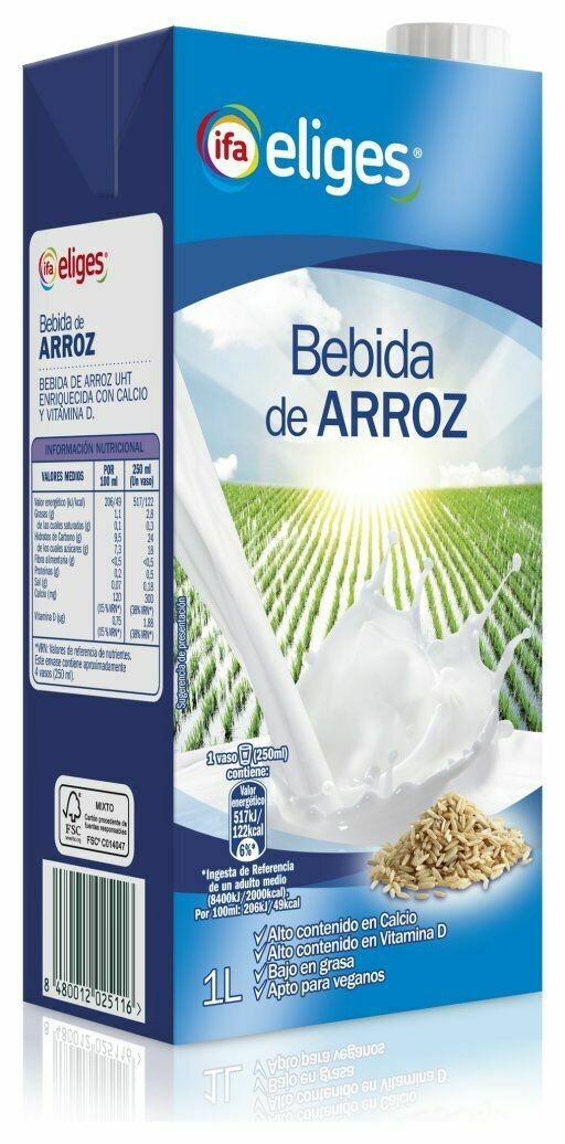 Bebida de Arroz Ifa Eliges 1L