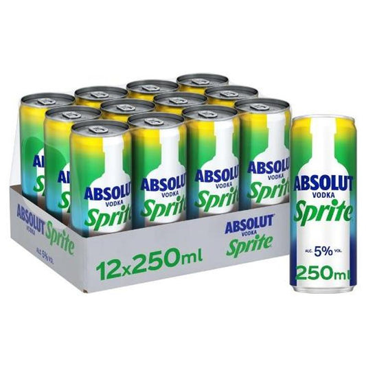 Absolut mit Sprite Pack Dose 12x25cl 