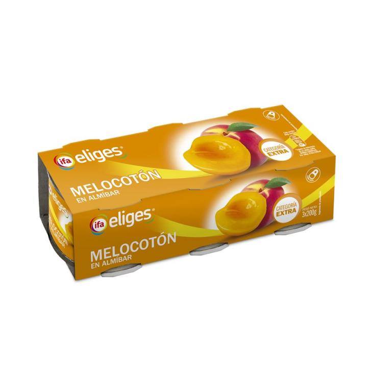 Melocoton en Almibar Ifa Eliges Pack 3x 200g