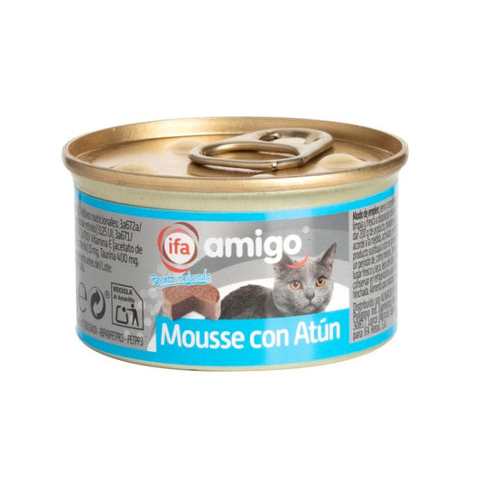 Comida húmeda gato mousse atún lata Ifa Amigo 85g