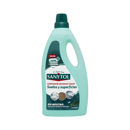 SANYTOL Home Cleaner (disinfectant floor and surface cleaner) with neutral pH and eucalyptus aroma 1200 ml. 