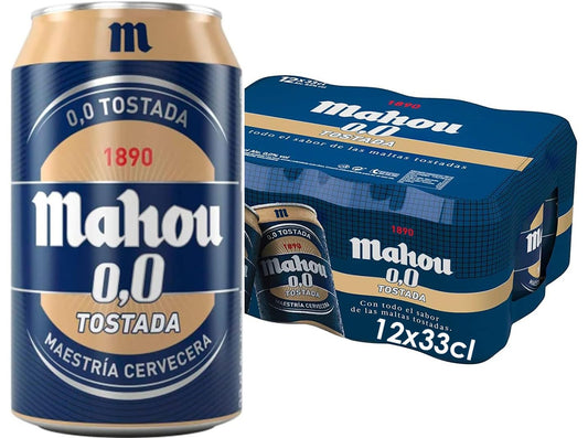 Mahou 0,0 Tostada 24x33cl Pack de Latas