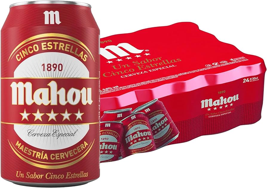 Mahou Red 24x33cl Pack of Cans 