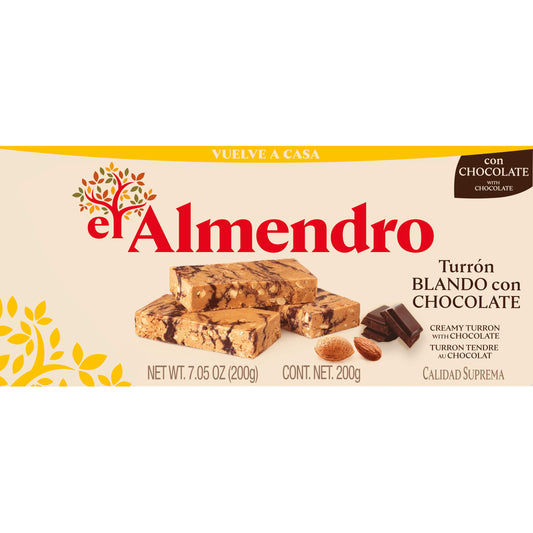 Turron Blando con chocolate El Almendro 250g