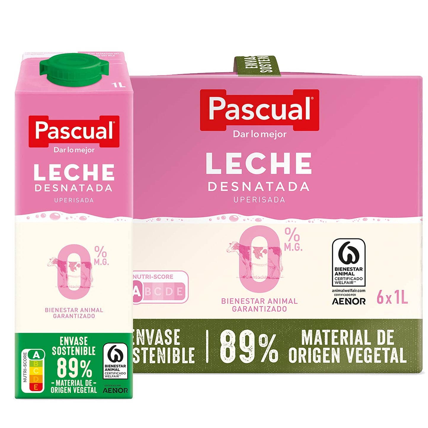 Pascual Skimmed Milk 6x1 L Pack