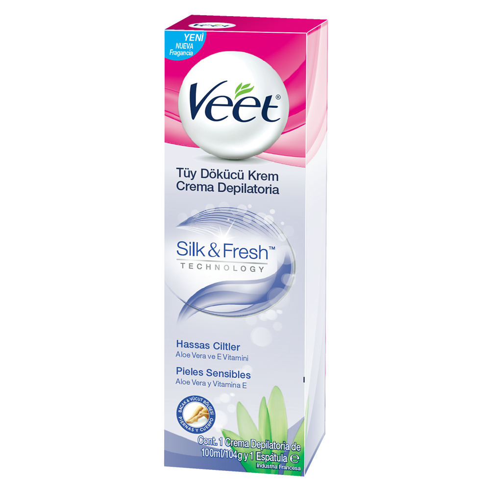 Veet Haarentfernungscreme für empfindliche Haut, 200 ml