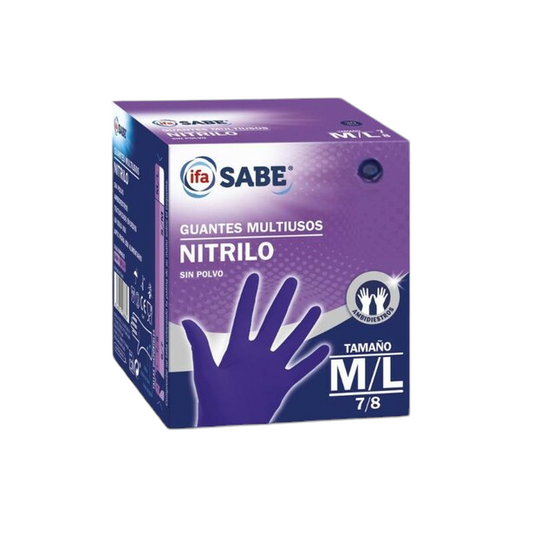 Softskin Black Nitrile Gloves x100u