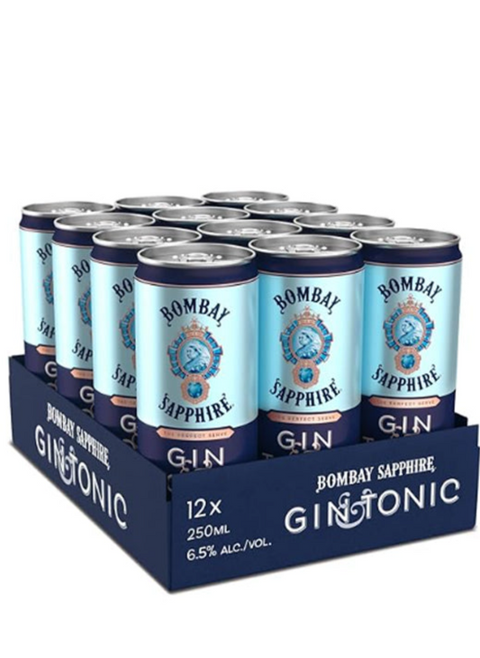 Bombay Sapphire Gin & Tonic 12x25cl