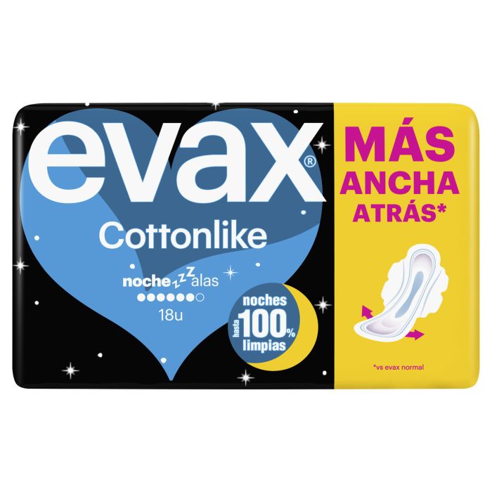 Evax cottonlike night pads wings 18 a