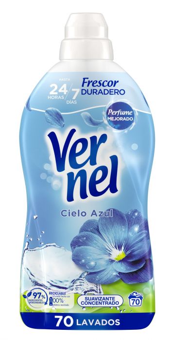 Suavizante concentrado cielo azul vernel 70 dosis