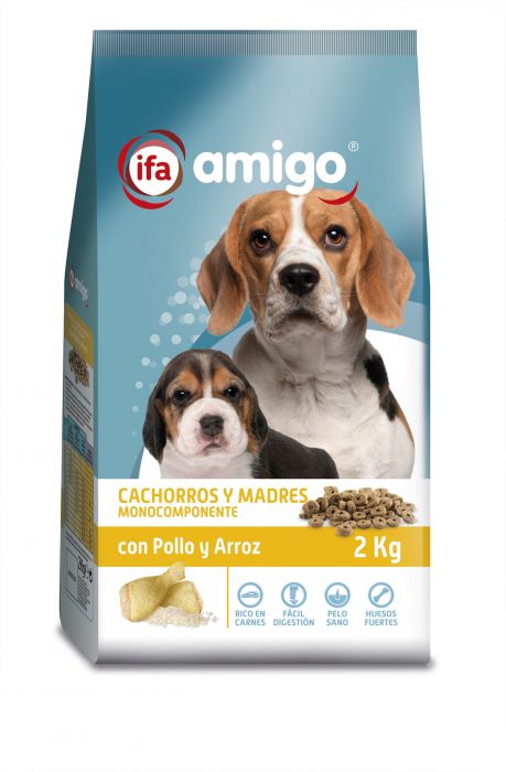 Comida perro cachorros pollo ifa amigo 2k