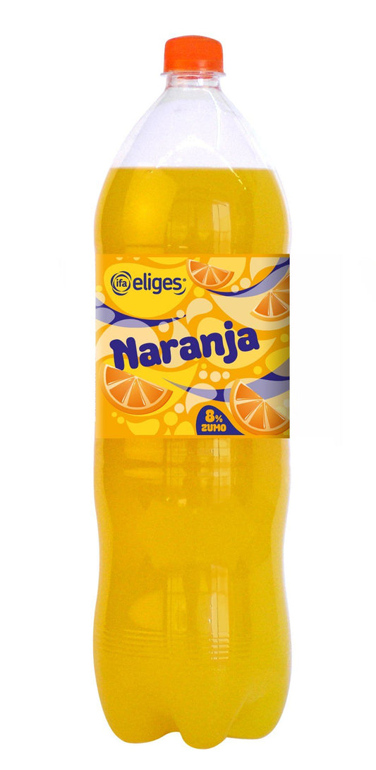 Wenn Sie ein Orangen-Erfrischungsgetränk wählen, wählen Sie 6x2L