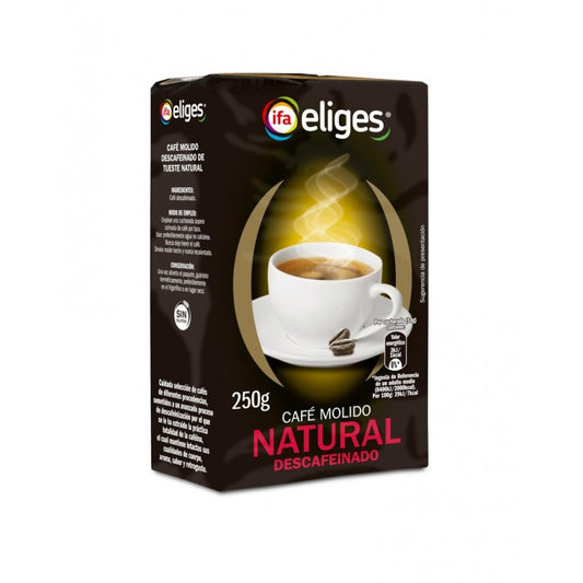 Cafe Descafeinado Molido Natural Ifa Eliges 250gr