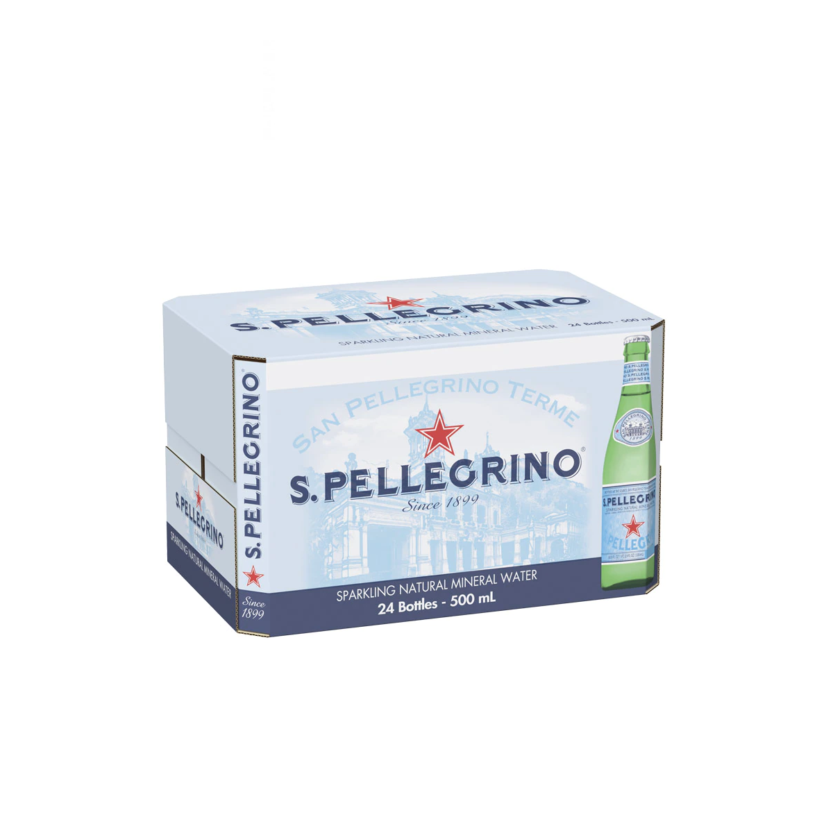 San Pellegrino Sprudelwasser 24x0,5 L Glasbox