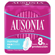 Compresas con alas Ausonia Ultrafina 8hs