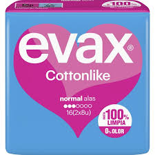 Evax Cottonlike pad with normal wings 16 units