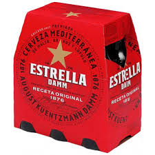 ESTRELLA DAMM pack of 6 x 250ml.