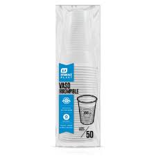 disposable plastic cups, strip of 50 units
