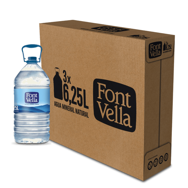 Font Vella Water Bottle 3x6.25 L Box