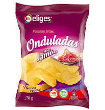 Patatas onduladas sabor Jamon Ifa Eliges 170gr