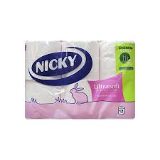 Papel higienico Nicky Soft 2 capas 12 rollos