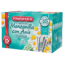 POMPADOUR Infusions 25 sachets (Various Flavors) Chamomile, chamomile anise, pennyroyal mint, linden or classic tea