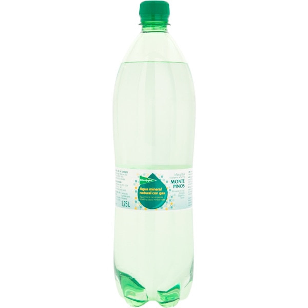 Agua con gas Monte Pinos  6x1.25 L Pack (recomendada)