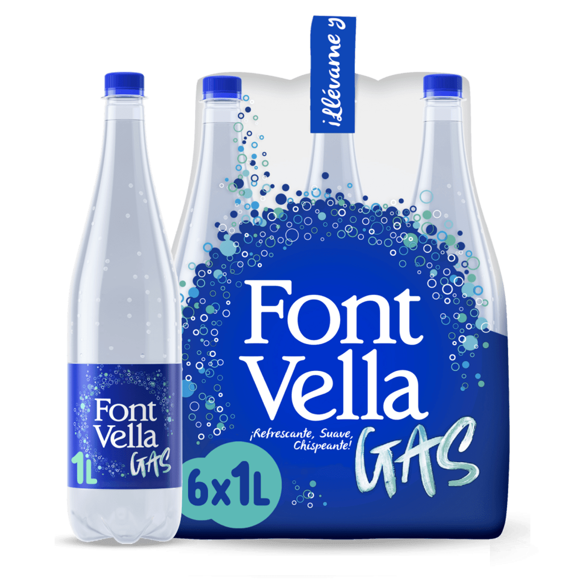 Agua con gas Font Vella 6x1 L Pack