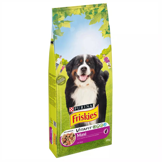 Tierfutter (Hund) Purina Friskies Maxi mit Rind 15kg