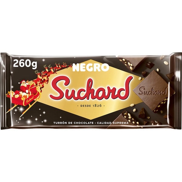 Turrón Suchard Negro Tableta 260g